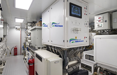 e-motion hybrid yacht engine room 